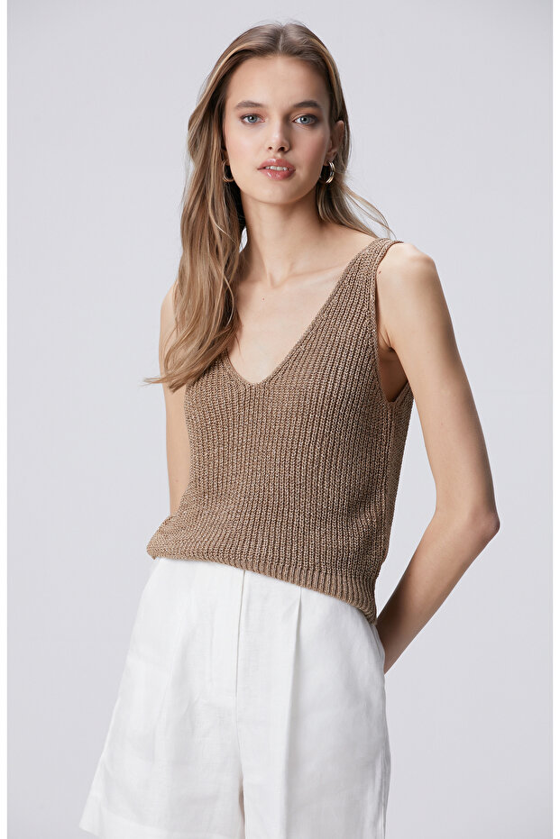 Bej Simli Triko Atlet - 1