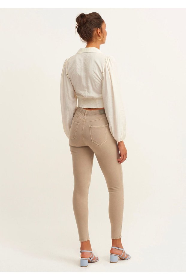 New Season High Waist Shape-Defining Power Lycra Tight-Leg Skinny Fit Women's Jeans