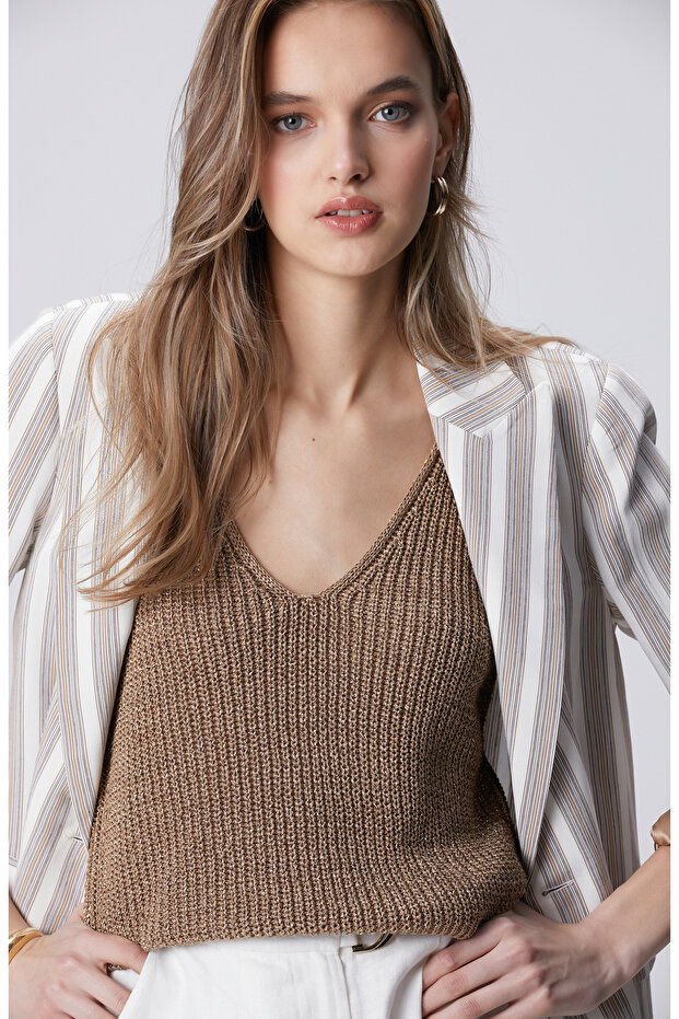 Bej Simli Triko Atlet - 2