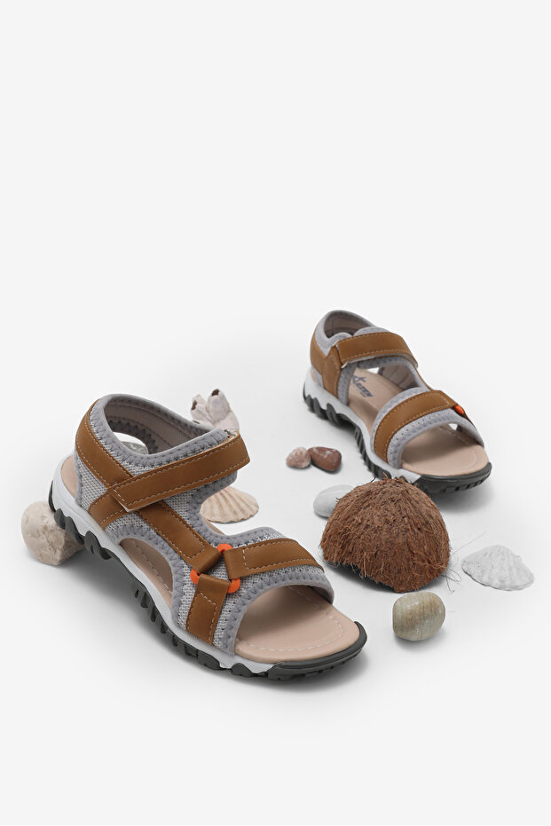 Children's Unisex Camel Kids Velcro Sandals