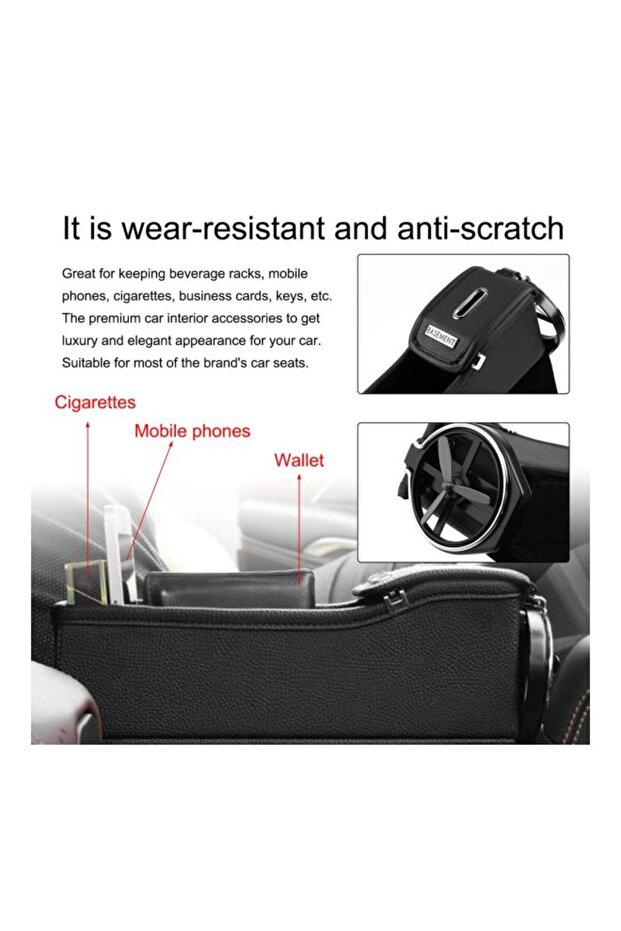 صندوق تخزين متعدد الوظائف لفجوة المقعد - 6