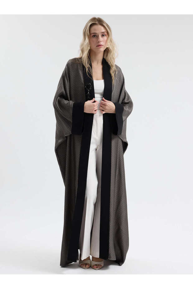 عباية بنمط زجزاج أخضر - 3