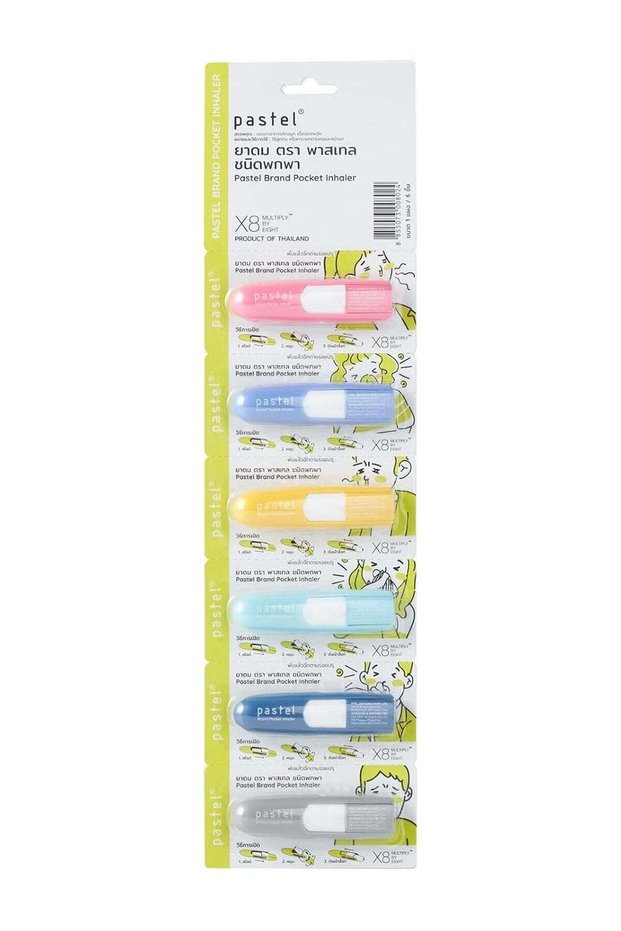 Brand Pocket Essential Oil Inhaler, Aromatherapy Relief of Nasal Congestion (Pack of 6