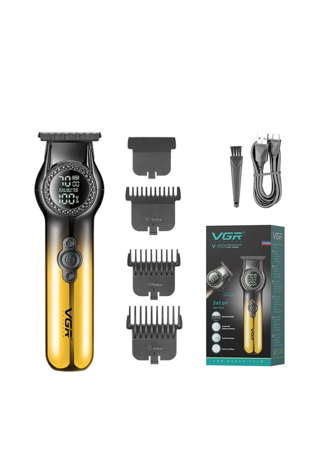 V-990 gold with box VGR Hair Trimmer Cordless Hair Cutting Machine Barber Electric 8000 RPM Hair Cli