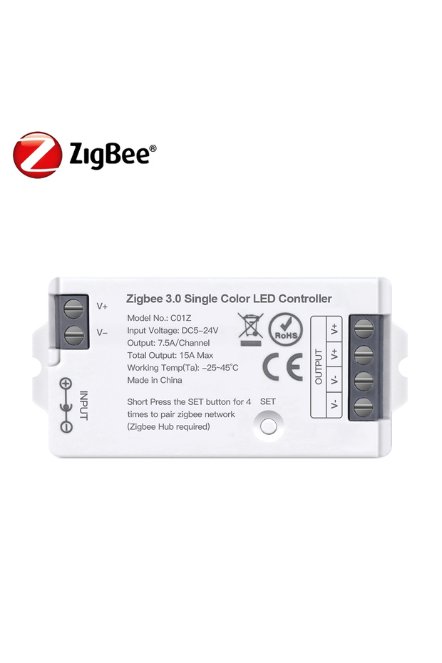مفتاح ذكي لشريط إضاءة LED RGB بتقنية Zigbee أحادي اللون، قابل للتعتيم RGBCCT، إضاءة COB بتقنية الواي فاي