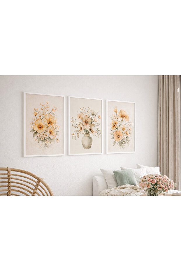 3 Parça Tablo Seti Ahşap Tablo Seti - 1