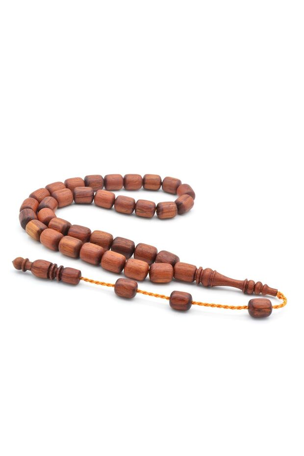 Mustafa Uysal Made Barrel-Cut Bloodwood Prayer Beads