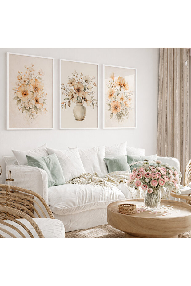 3 Parça Tablo Seti Ahşap Tablo Seti - 2