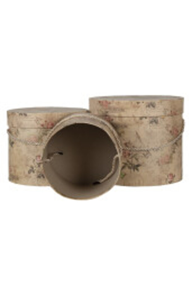 Set of 3 cardboard storage boxes Ø 23x20 cm, Ø 20x17 cm, Ø 17x14 cm - 8