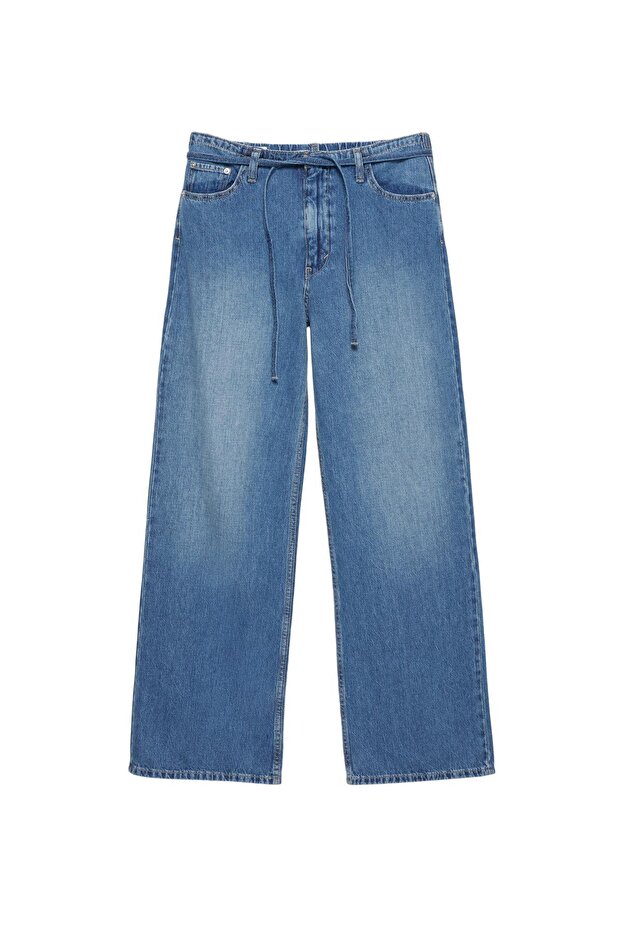 Bağcıklı baggy jean - 4