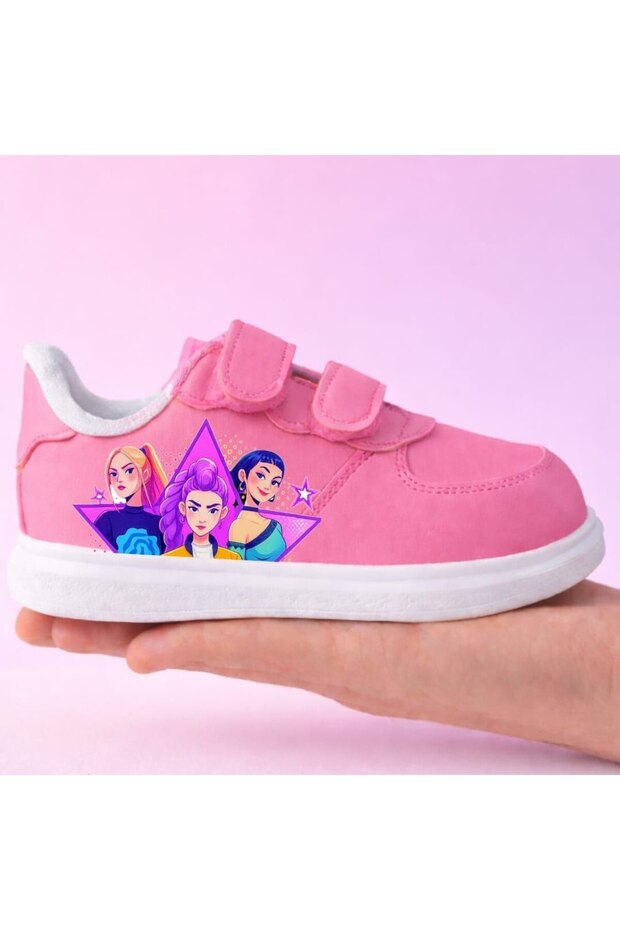 Printed Children's Sports Shoes with Band Sneaker