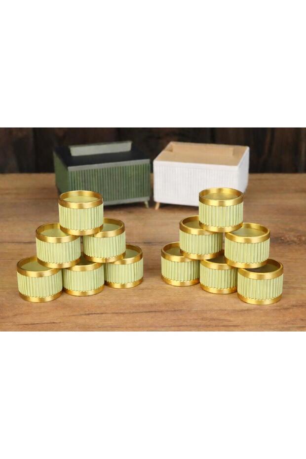 6-Piece Gold Detailed Decorative Napkin Holder | Modern & Stylish Tabletop Napkin Holder