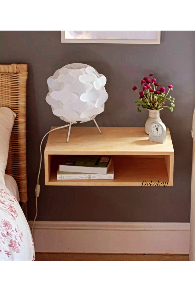 Teak Duvara Monte Başucu Komodin - 3