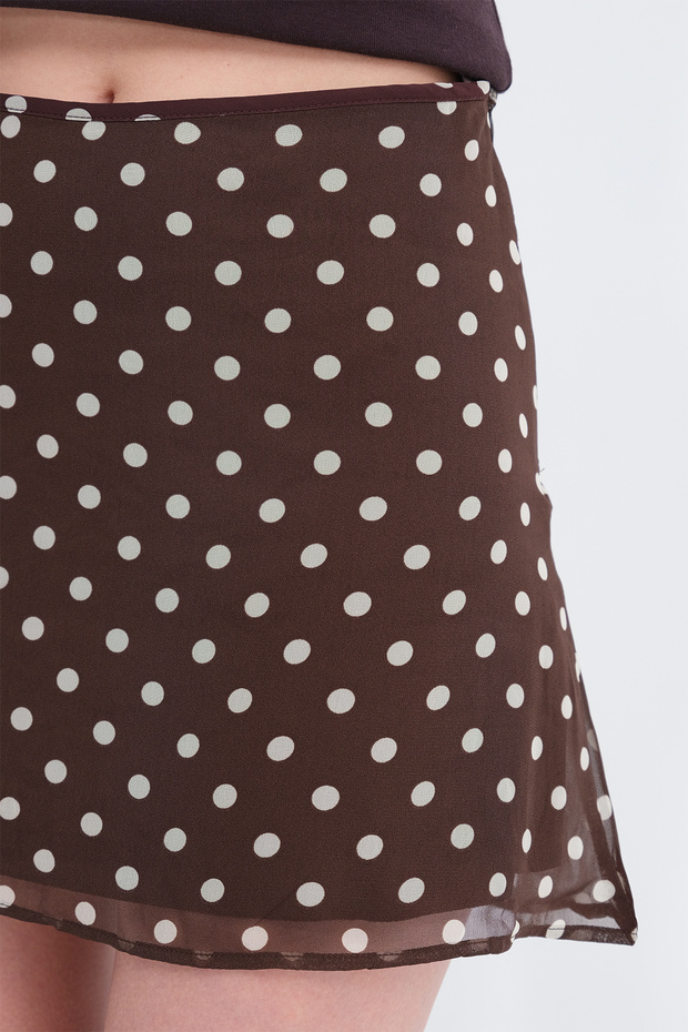 Puantiyeli Mini Etek E17588 - 3