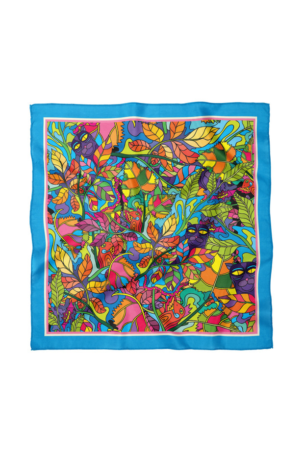 Artistic Patterned Scarf / Bandana 50X50Cm