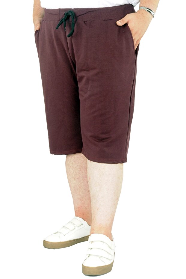 Mode XL Large Size Men's Capri Straight Basic 20500 Plum