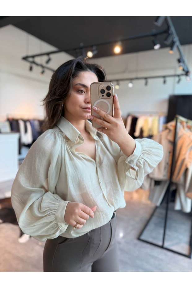 Transparan Oversıze Gömlek - 4