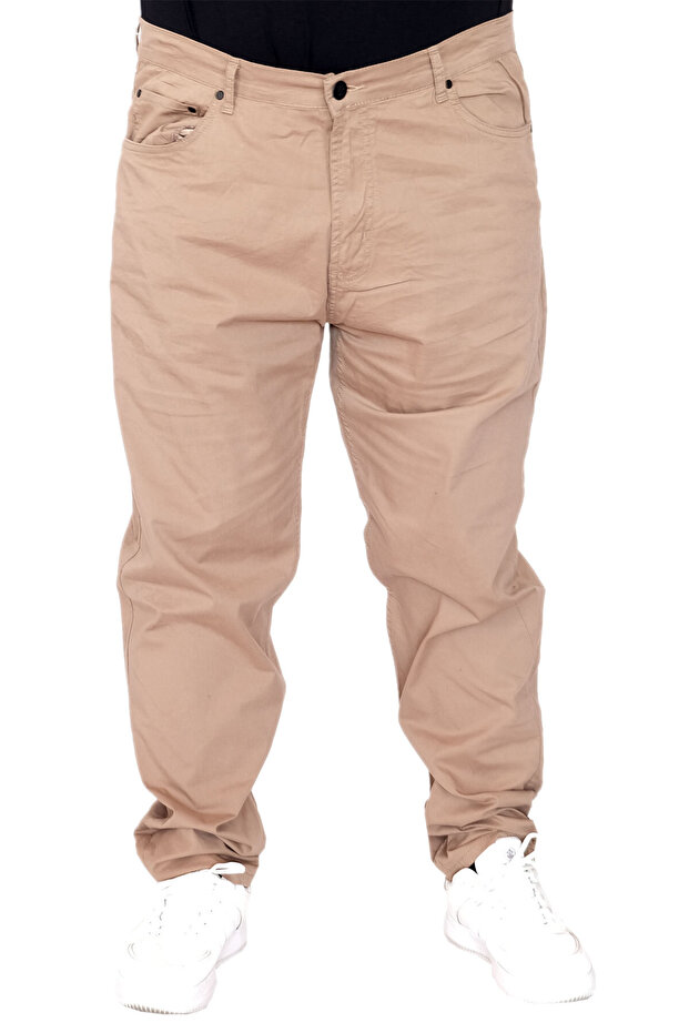 Mode XL Men's Trousers Linen Milano Classic 20902 Cappucino