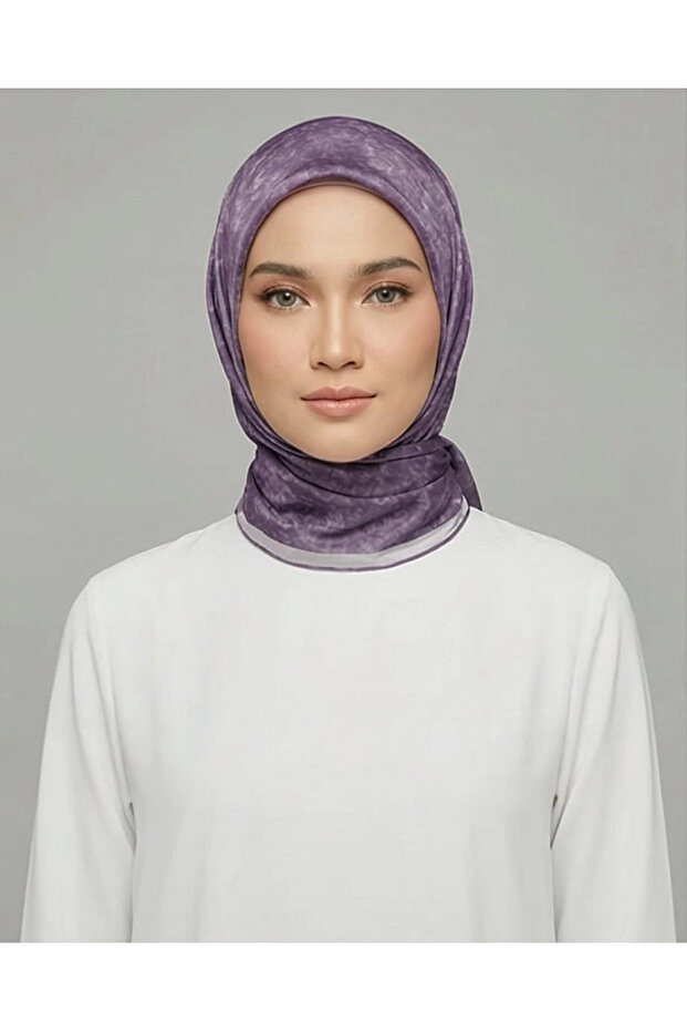 KRİSTAL EŞARP-Mor - 1