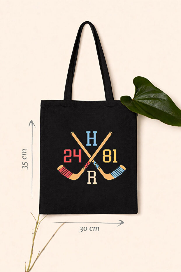 Ilya Rozanov 81 Hollander 41 Heated Rivalry Printed Black Canvas Fabric Shoulder Bag