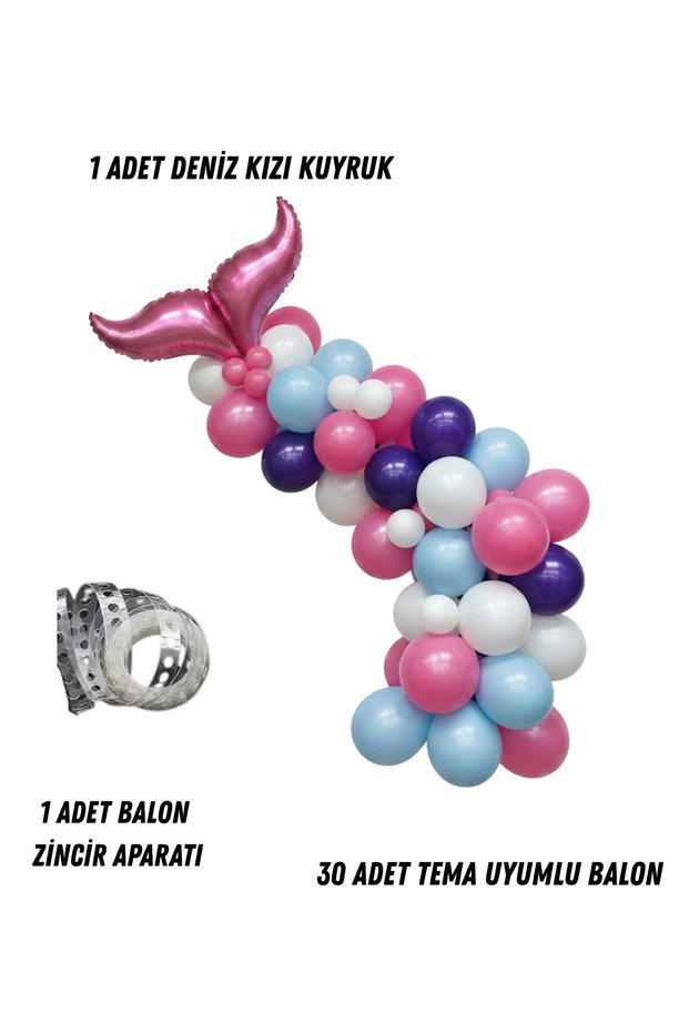 Little Mermaid Tail Birthday Party Decorations Mermaid Balloon Arch Garland Party Set