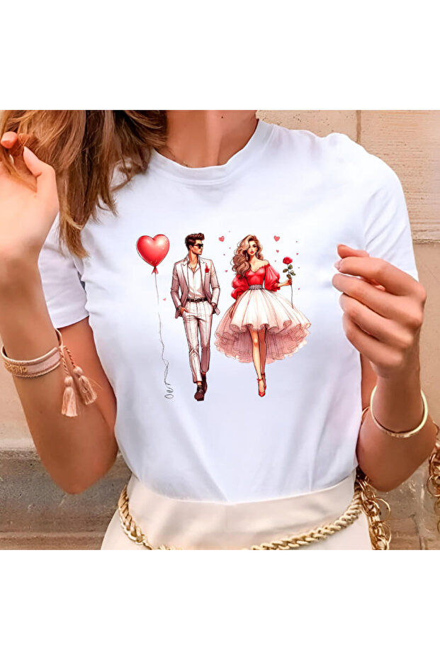 Tricou Dama Alb Romantic Elements - 1