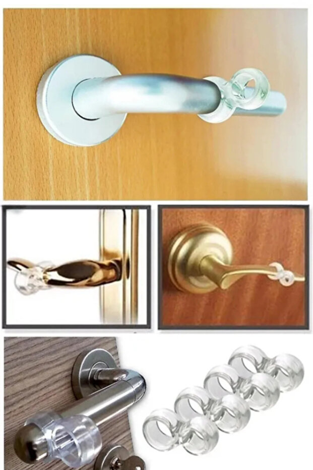 1 ADET Silikon Şeffaf Kapı Kolu Stoperi Kapı Kolu Tamponu, Kapı Durdurucu - 2