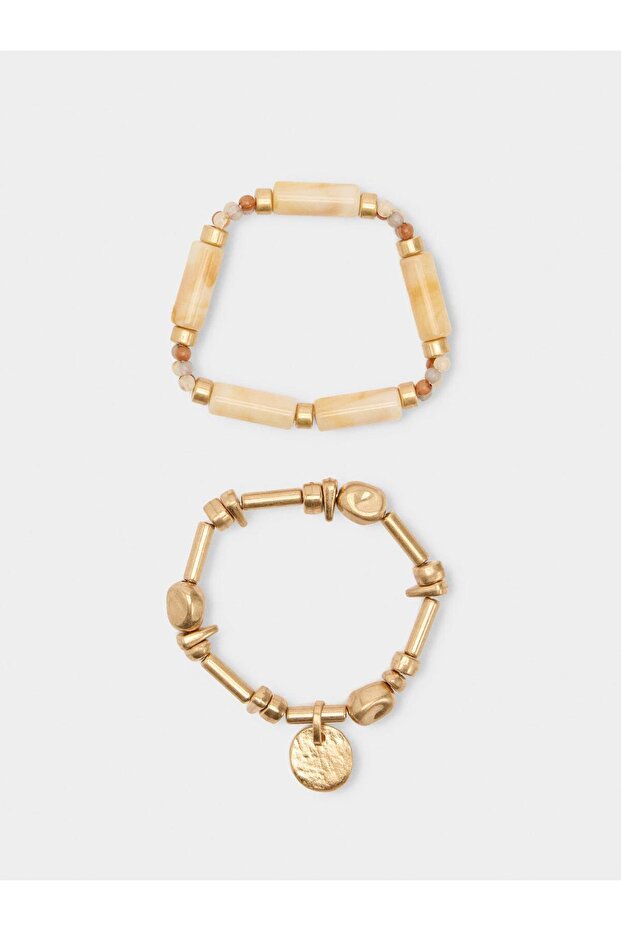 Taş Efektli Elastik Bileklik Seti - 3