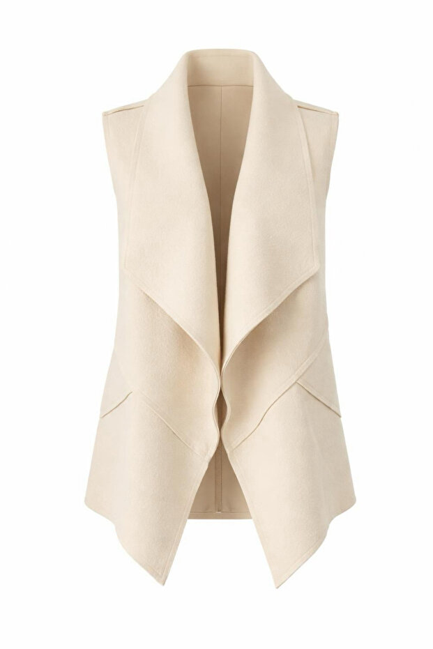 EKRU KEÇE YELEK - 4