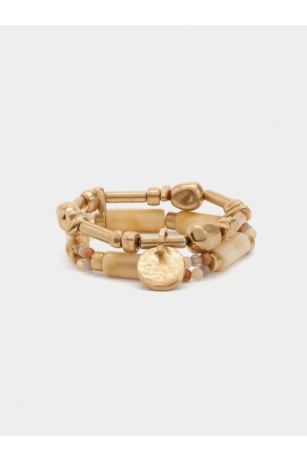 Taş Efektli Elastik Bileklik Seti - 2