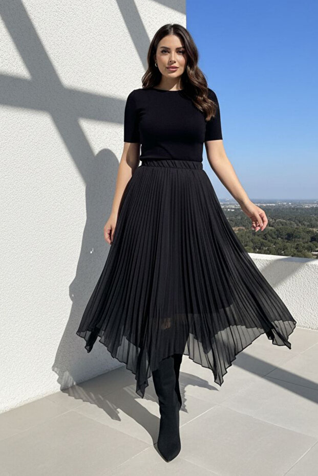 SİYAH ASİMETRİK ETEK - 2