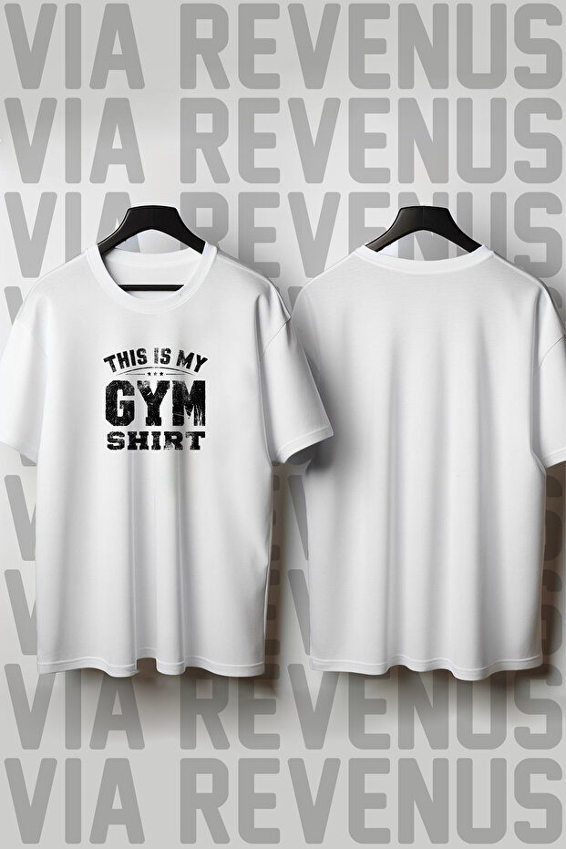 My Gym Shirt Printed Crew Neck Wide Fit Unisex Tshirt