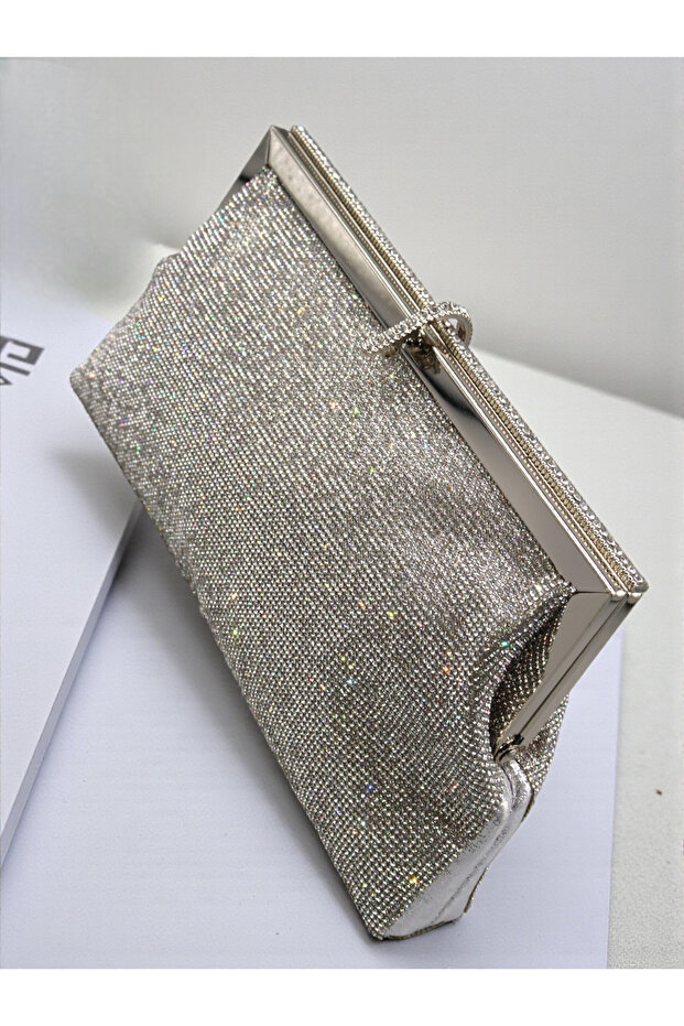 Women's Evening Dress Bag. Stone-Embellished Evening Bag