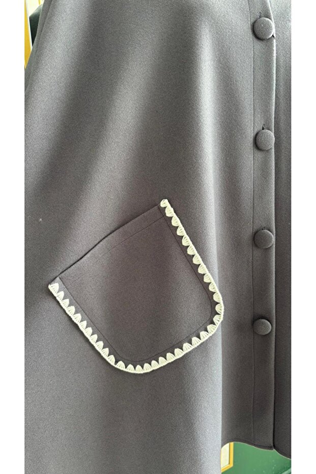 kadın kaşe panço - 4