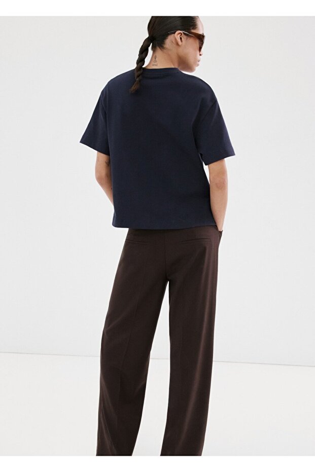 Oversize pamuklu tişört - 4