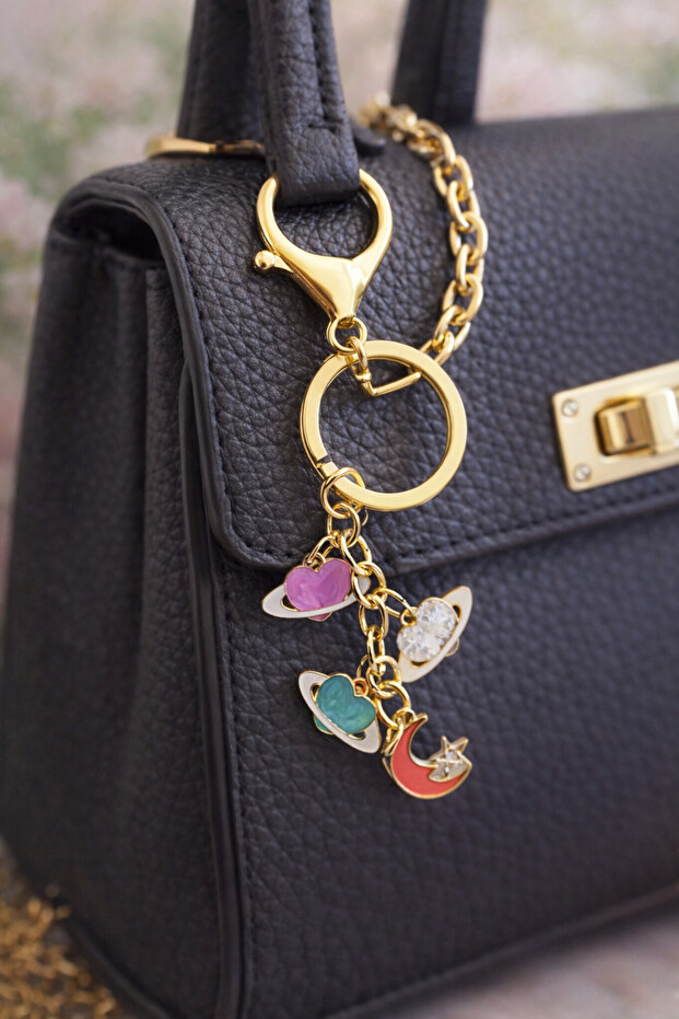 Planet Figured Charm Keychain - 3