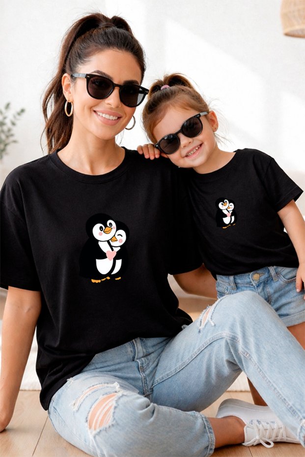 Mother Daughter 100% Cotton T-Shirt Mama Mini Mother Daughter Single Price