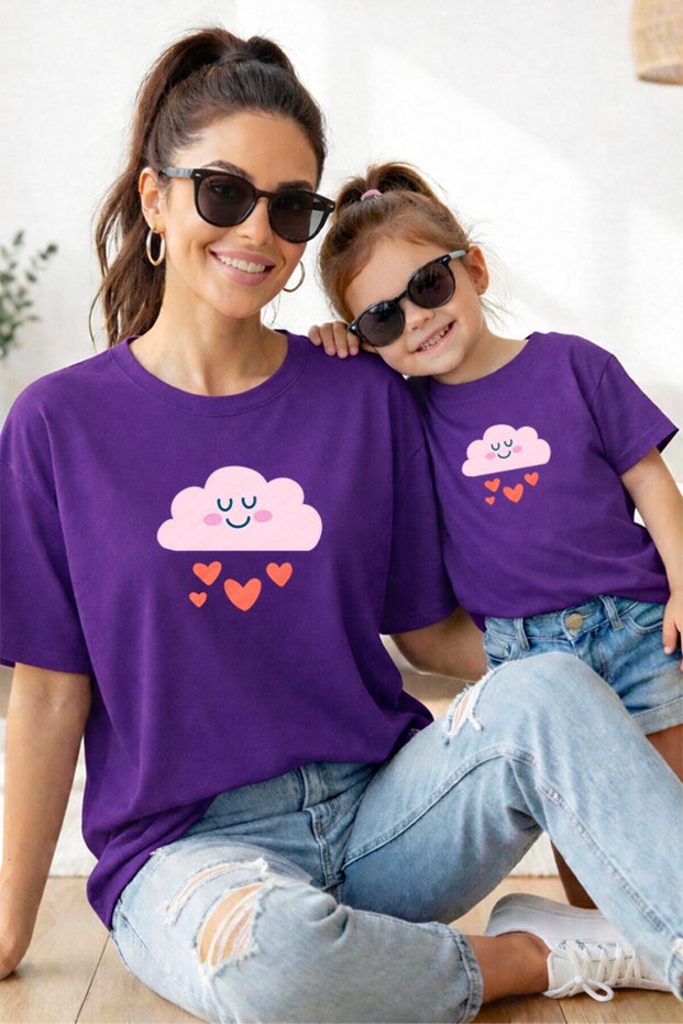 Mother Daughter 100% Cotton T-Shirt Mama Mini Mother Daughter Single Price