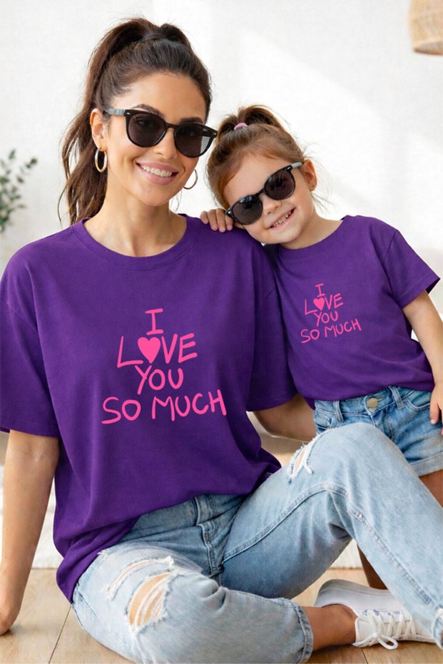Mother Daughter 100% Cotton T-Shirt Mama Mini Mother Daughter Single Price