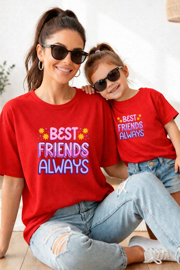 Mother Daughter 100% Cotton T-Shirt Mama Mini Mother Daughter Single Price