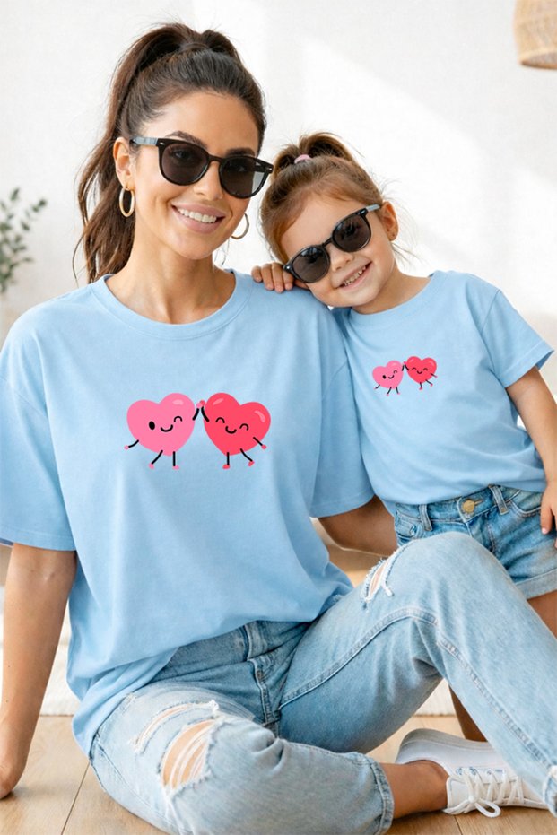 Mother Daughter 100% Cotton T-Shirt Mama Mini Mother Daughter Single Price