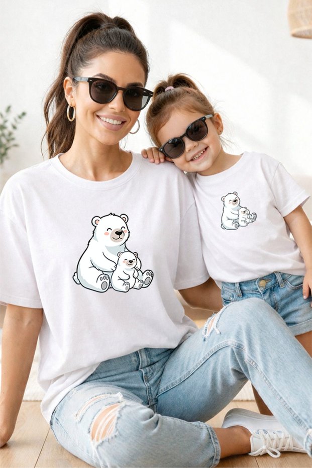 Mother Daughter 100% Cotton T-Shirt Mama Mini Mother Daughter Single Price