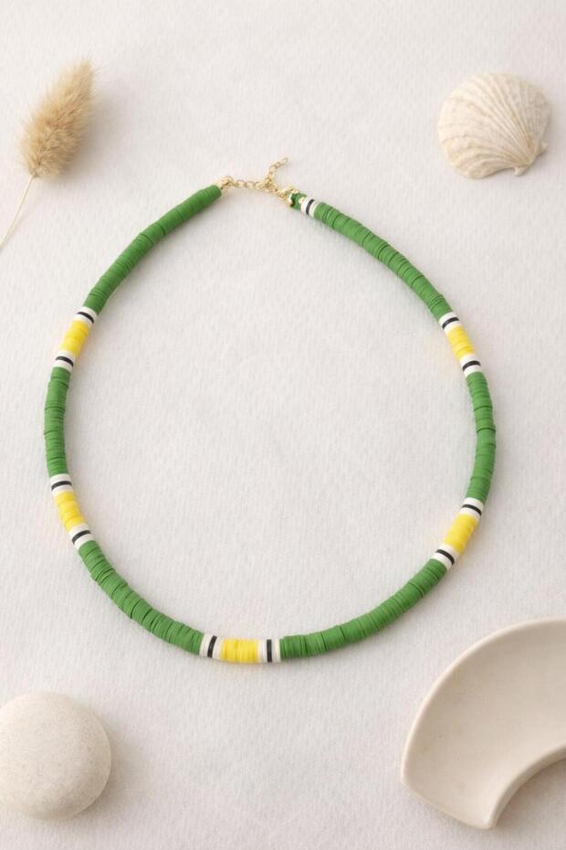 Green Fresh Fimo Necklace