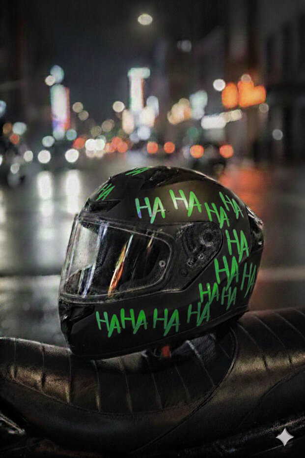 Hahaha Sticker Motorcycle Helmet Sticker Set Waterproof Motor Helmet Decal Accessory 40 Pcs