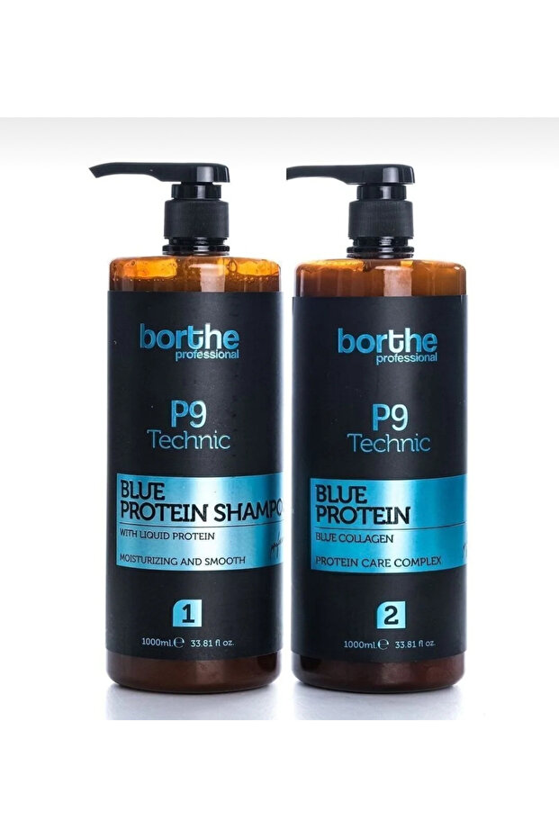 Blue Protein Collagen Complex; Salt-Free Shampoo; Set of 2 (1000ml)