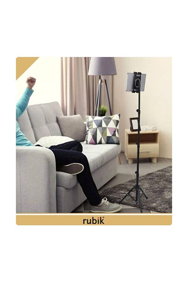 حامل ثلاثي القوائم قابل للتعديل باللون الأسود - 5