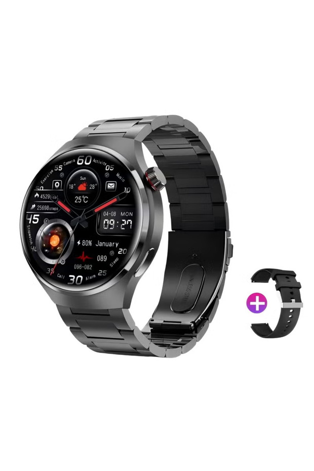 تتميز ساعة GT4 الذكية بوظيفة الاتصال عبر البلوتوث (الرد على المكالمات/إجراؤها). - 1