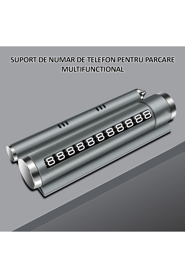 Multifunctional Car Parking Holder - Silver - 2