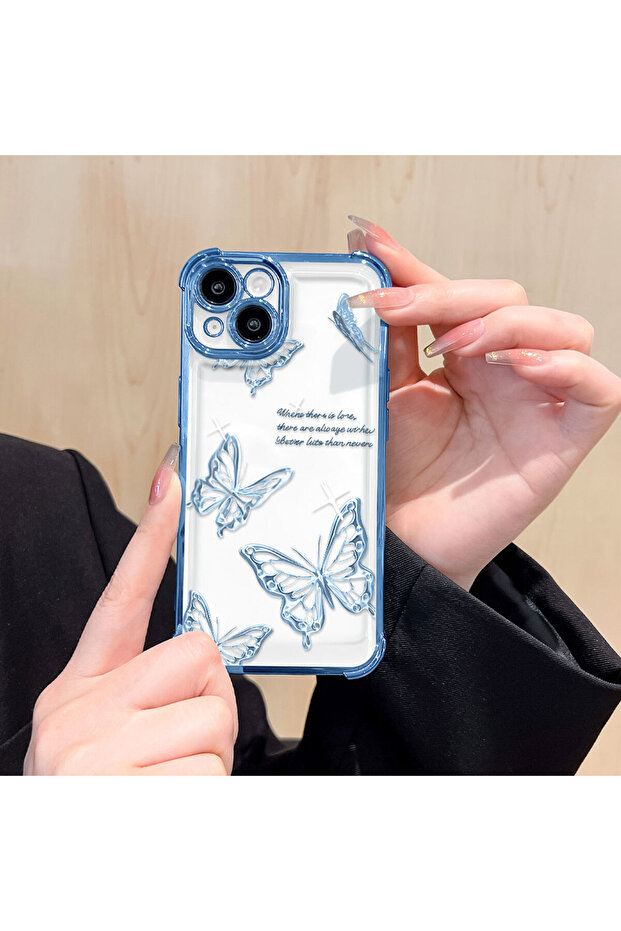 Redmi Note 14 Compatible, Butterfly-Printed Patterned, Shockproof Phone Case - 3