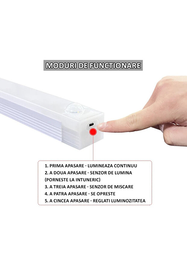 LED Motion Sensor Light Bar, 50cm, Adjustable - 7
